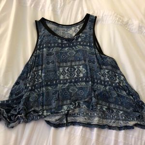 Free People blue patterned tank